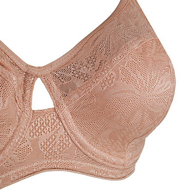 particolare reggiseno pizzo rosa